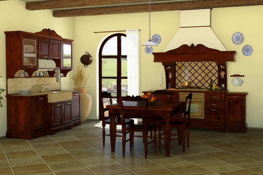 Cucina della nonna rustica